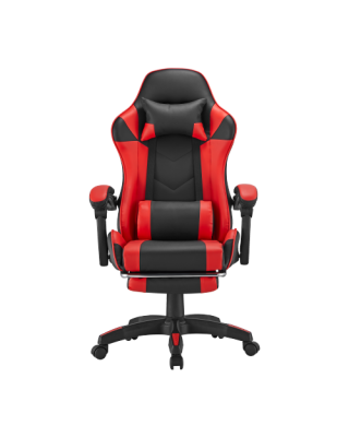 Кресло игровое LUMI CH06-12-04 Gaming Chair с подставкой для ног / Red-Black