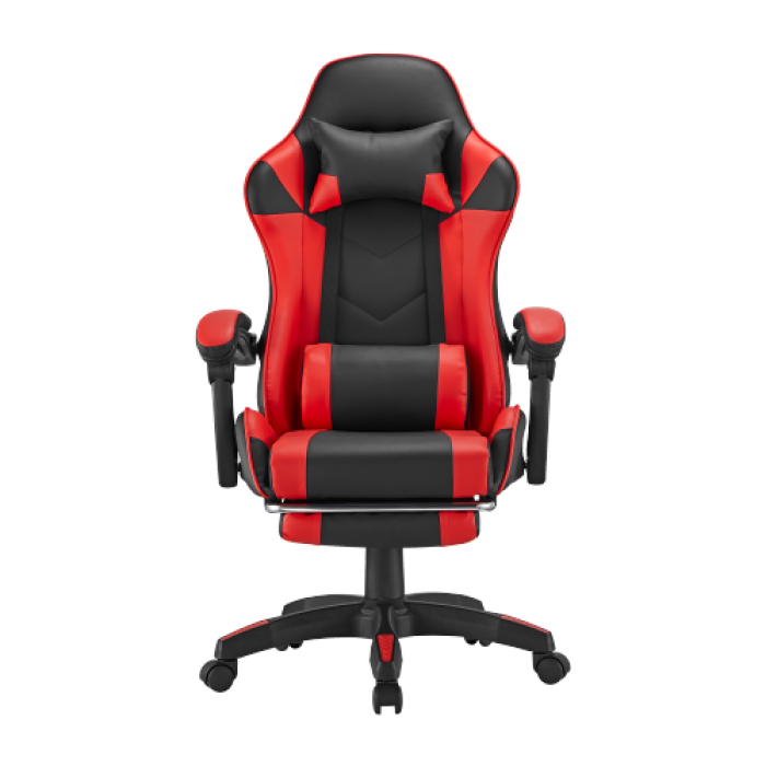 Кресло игровое LUMI CH06-12-04 Gaming Chair с подставкой для ног / Red-Black