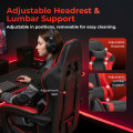 Кресло игровое LUMI CH06-12-04 Gaming Chair с подставкой для ног / Red-Black