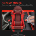 Кресло игровое LUMI CH06-12-04 Gaming Chair с подставкой для ног / Red-Black
