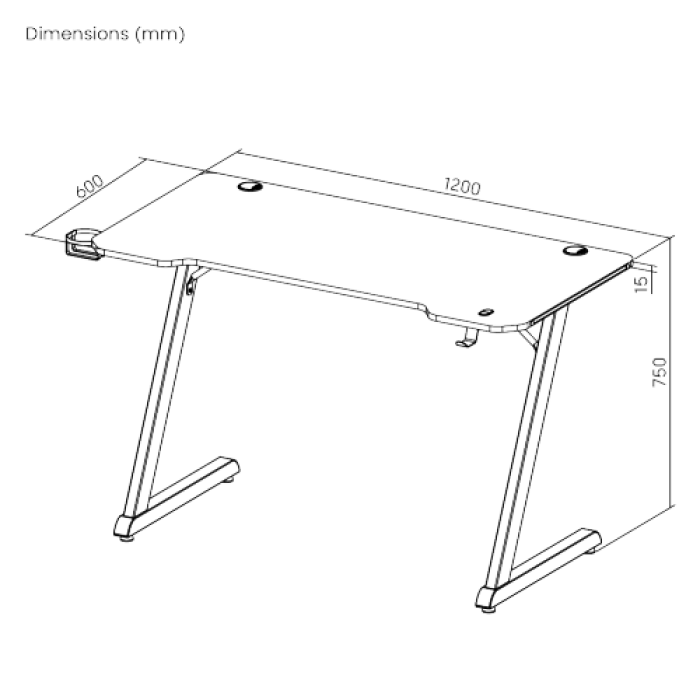 Стол игровой с RGB-подсветкой LUMI (Brateck) GMD02E-2 Gaming Desks / Black
